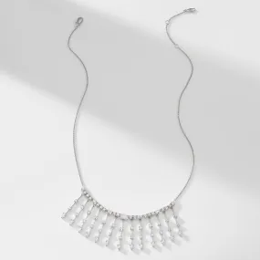 RSVP CZ FRINGE STATEMENT NECKLACE