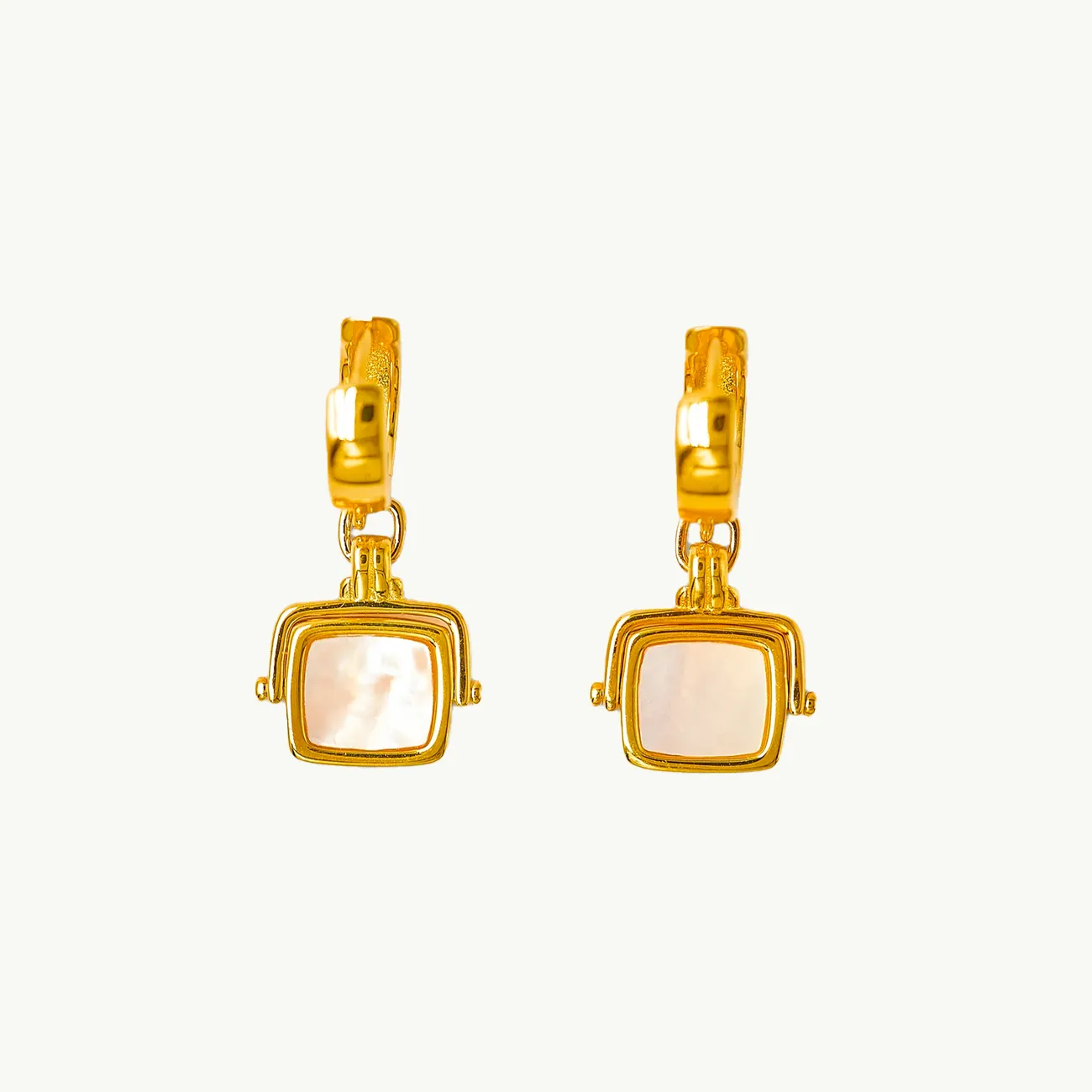 SANTIAGO DROP EARRINGS PEARL GOLD