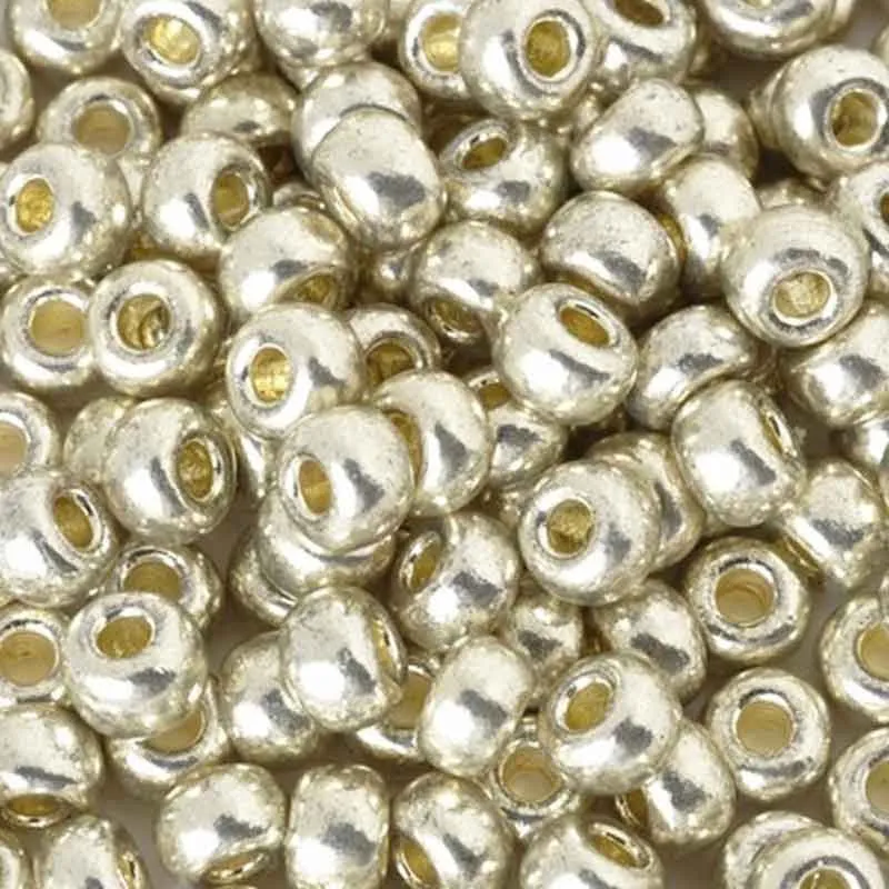 Seed Beads-8/0 Round-PF558 Galvanized Aluminum-Toho-16 Grams