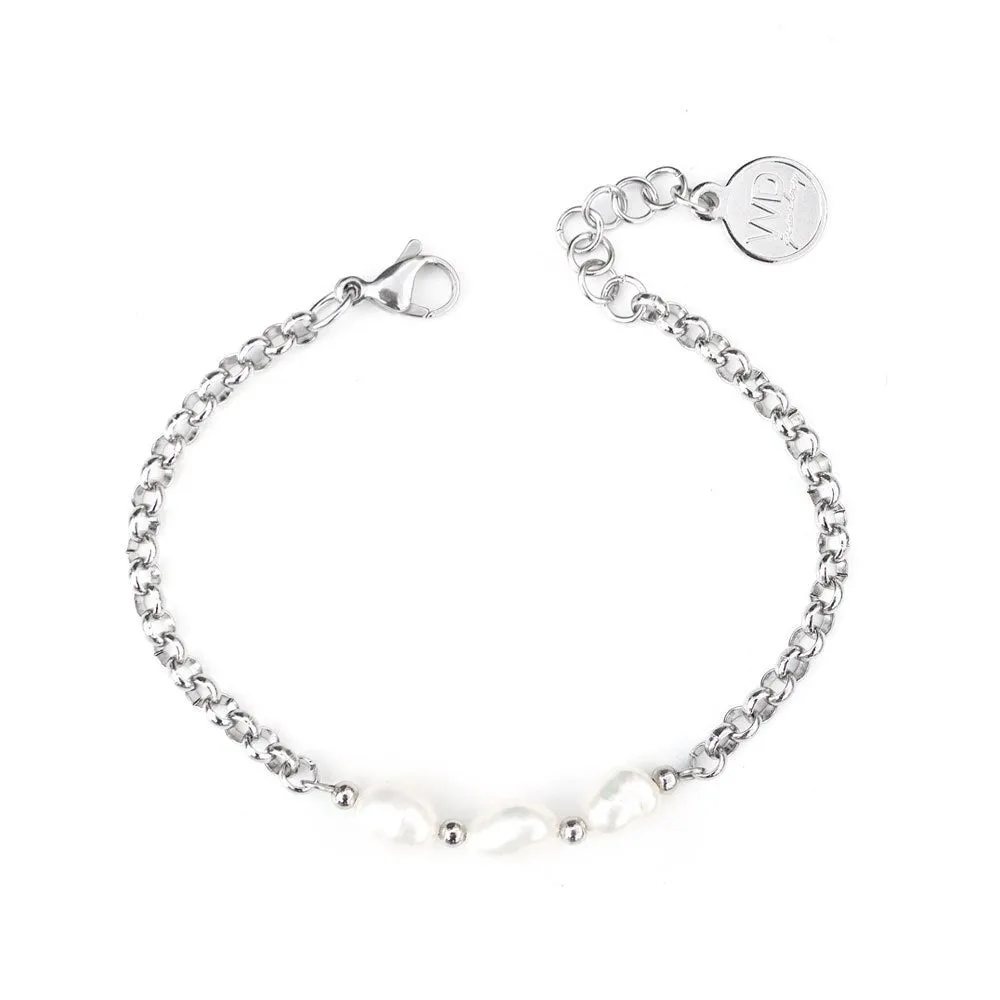 Silver Plated Ivory Bracelet