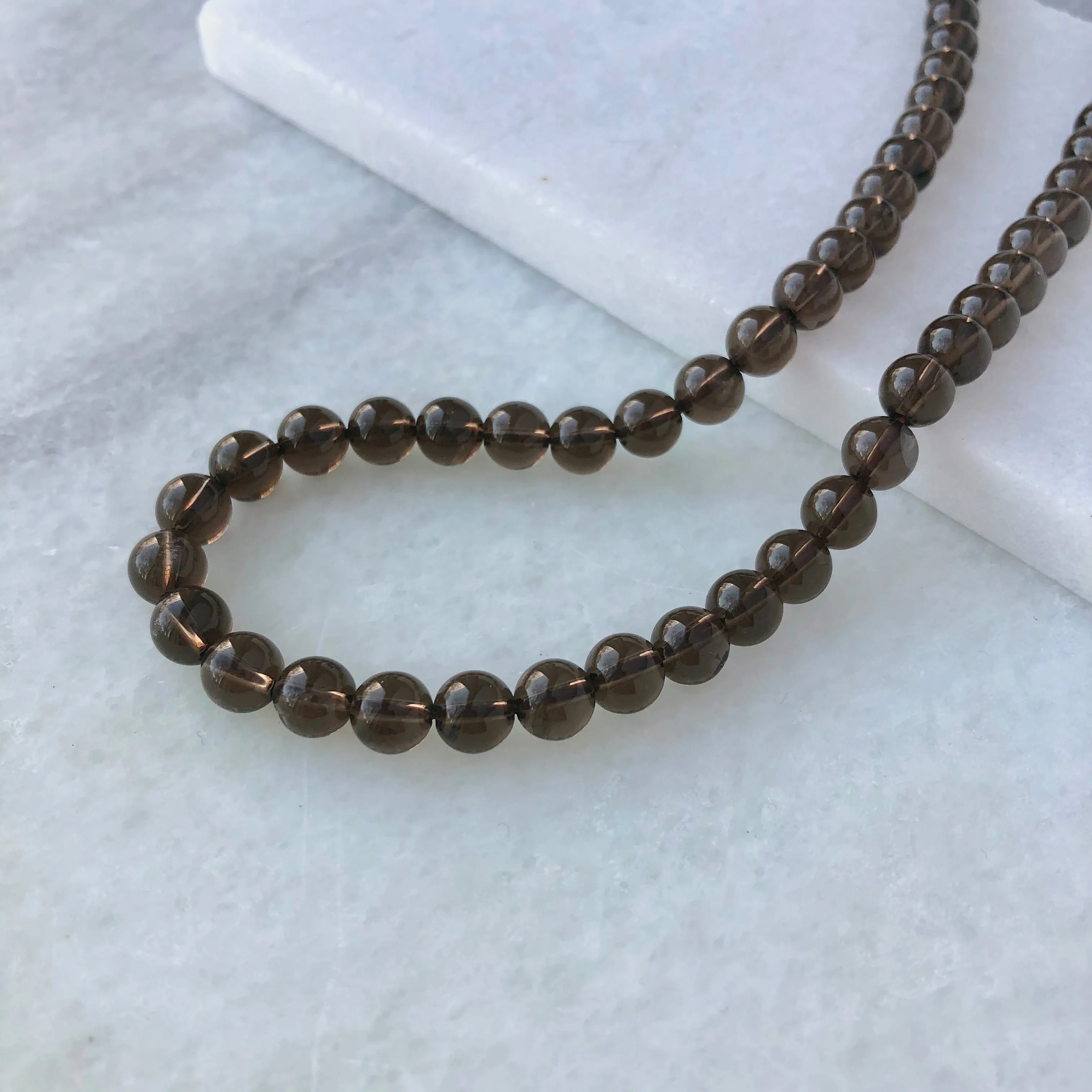 Smoky Quartz Bead Strand