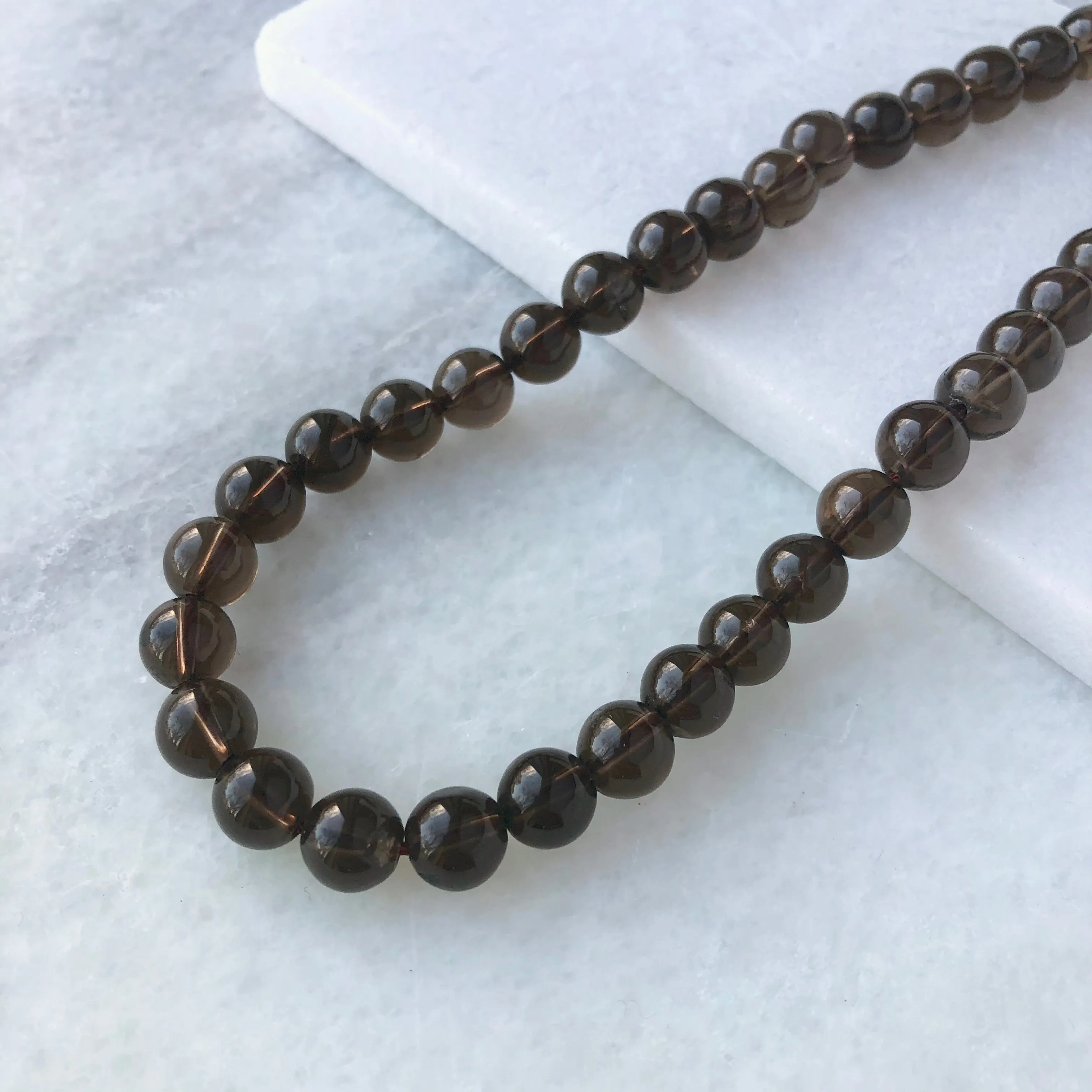 Smoky Quartz Bead Strand