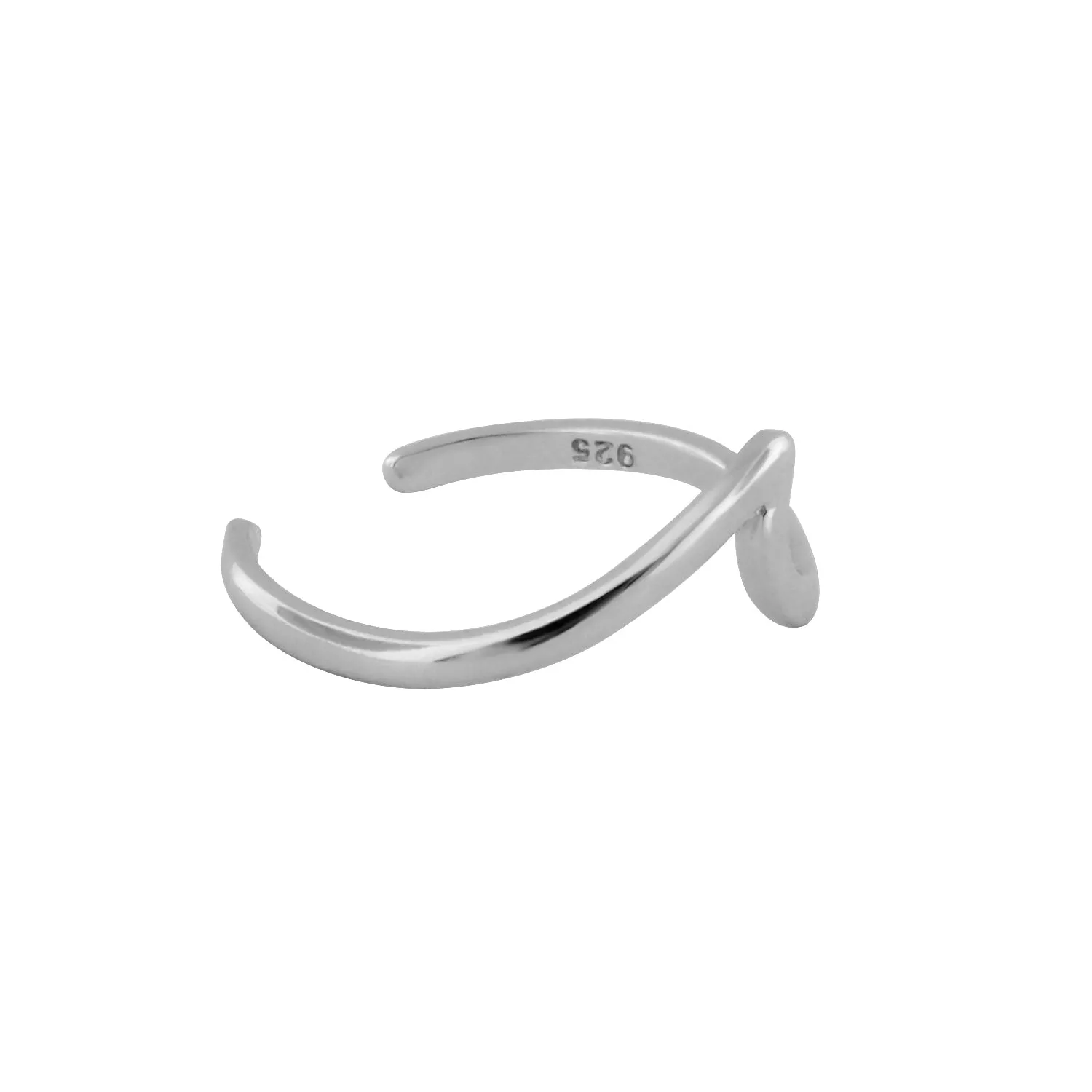 Sterling Silver Wave Hawaiian Band Toe Ring