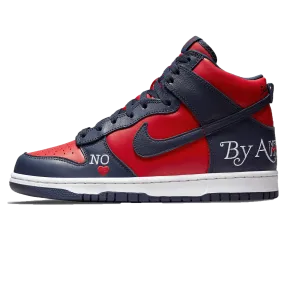 Supreme x Nike Dunk High SB 'By Any Means - Red Navy'