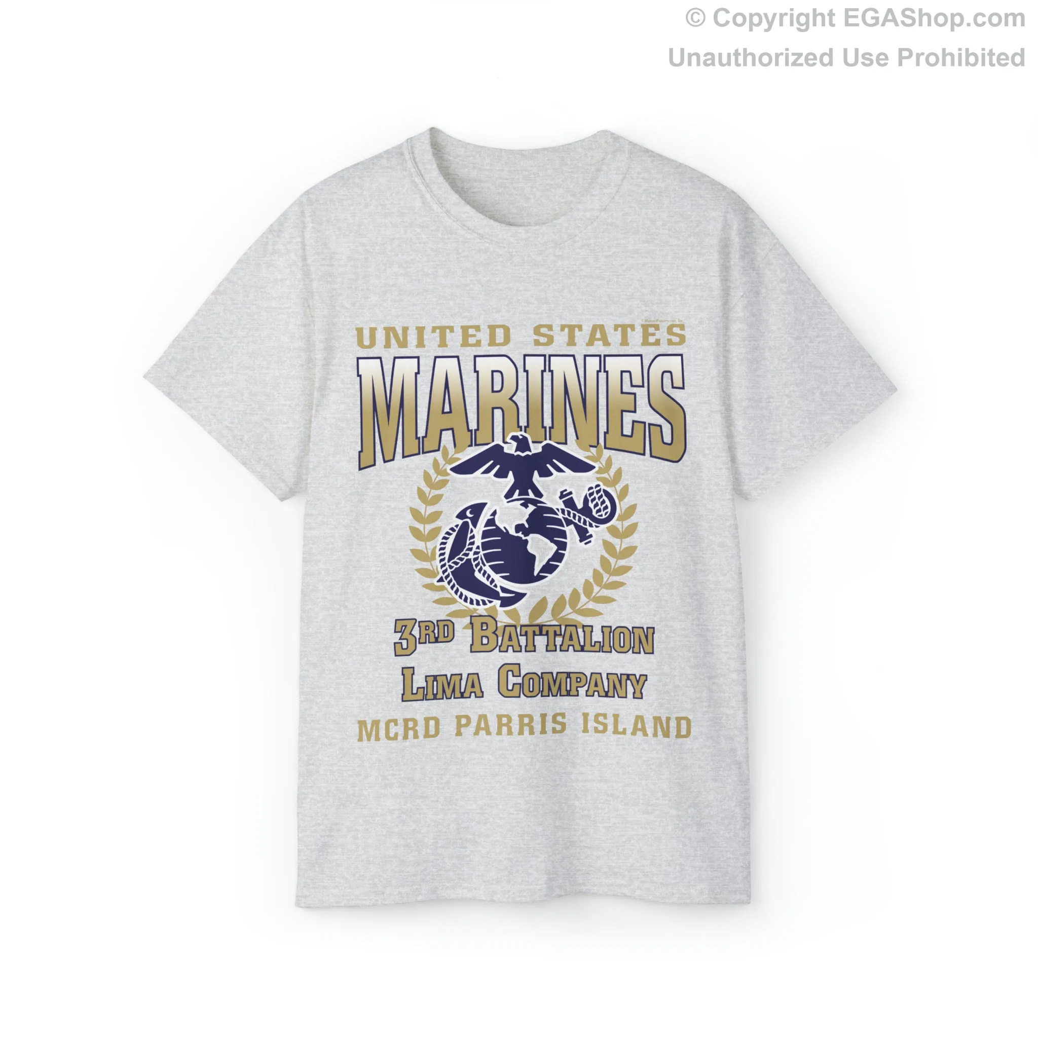 T-Shirt: Lima Co. MCRD Parris Island (EGA, Blank Back)