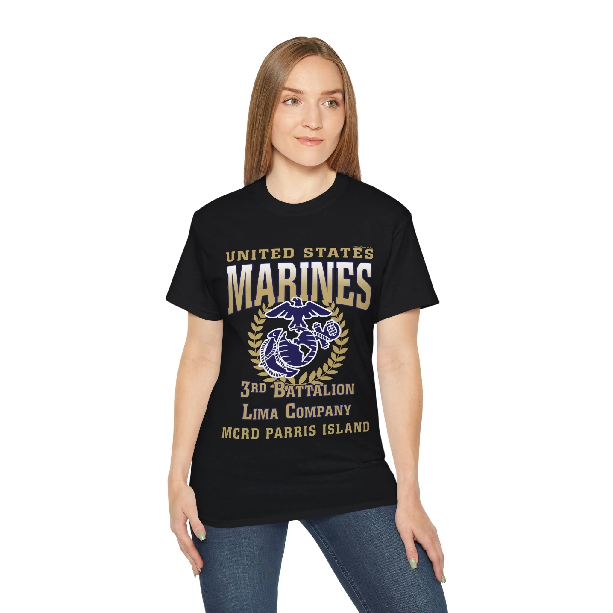 T-Shirt: Lima Co. MCRD Parris Island (EGA, Blank Back)