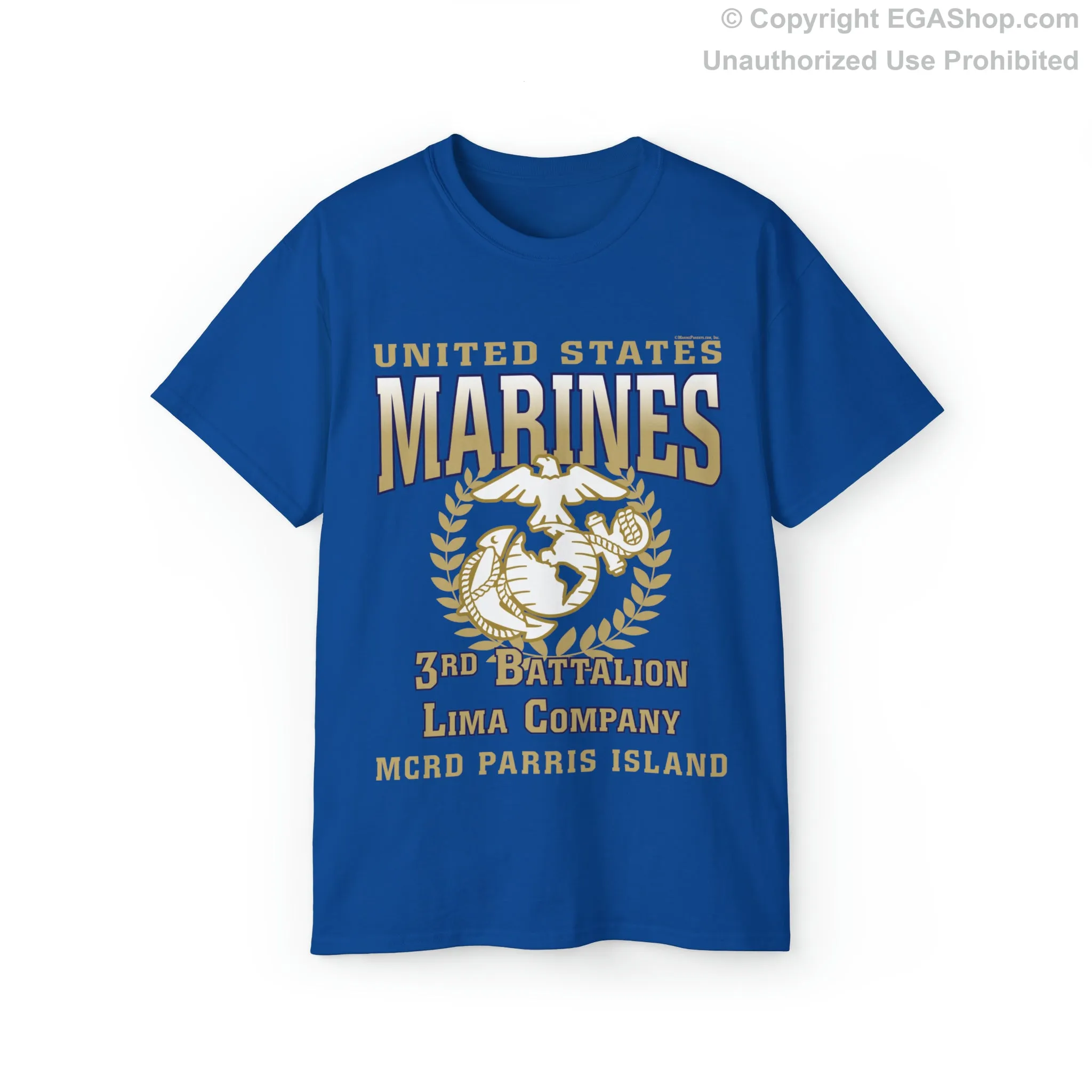 T-Shirt: Lima Co. MCRD Parris Island (EGA, Blank Back)