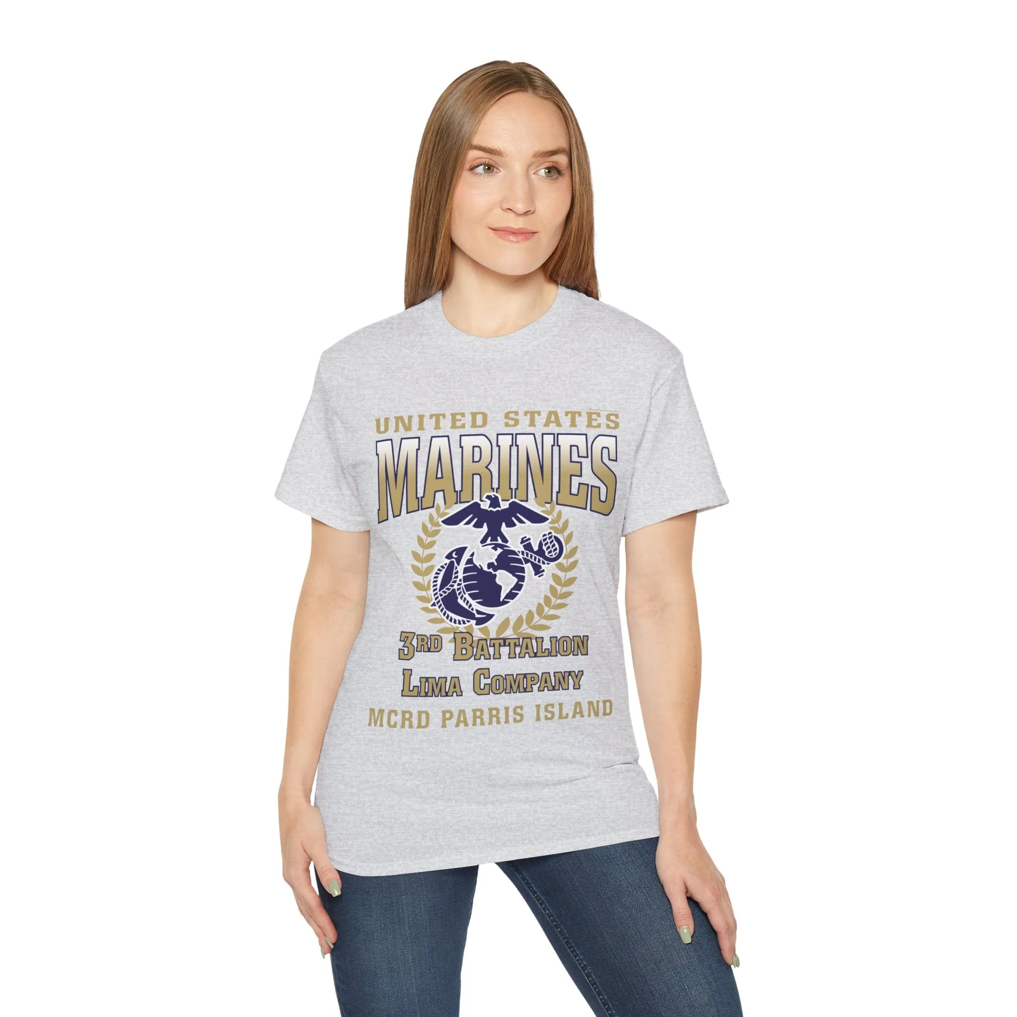 T-Shirt: Lima Co. MCRD Parris Island (EGA, Blank Back)