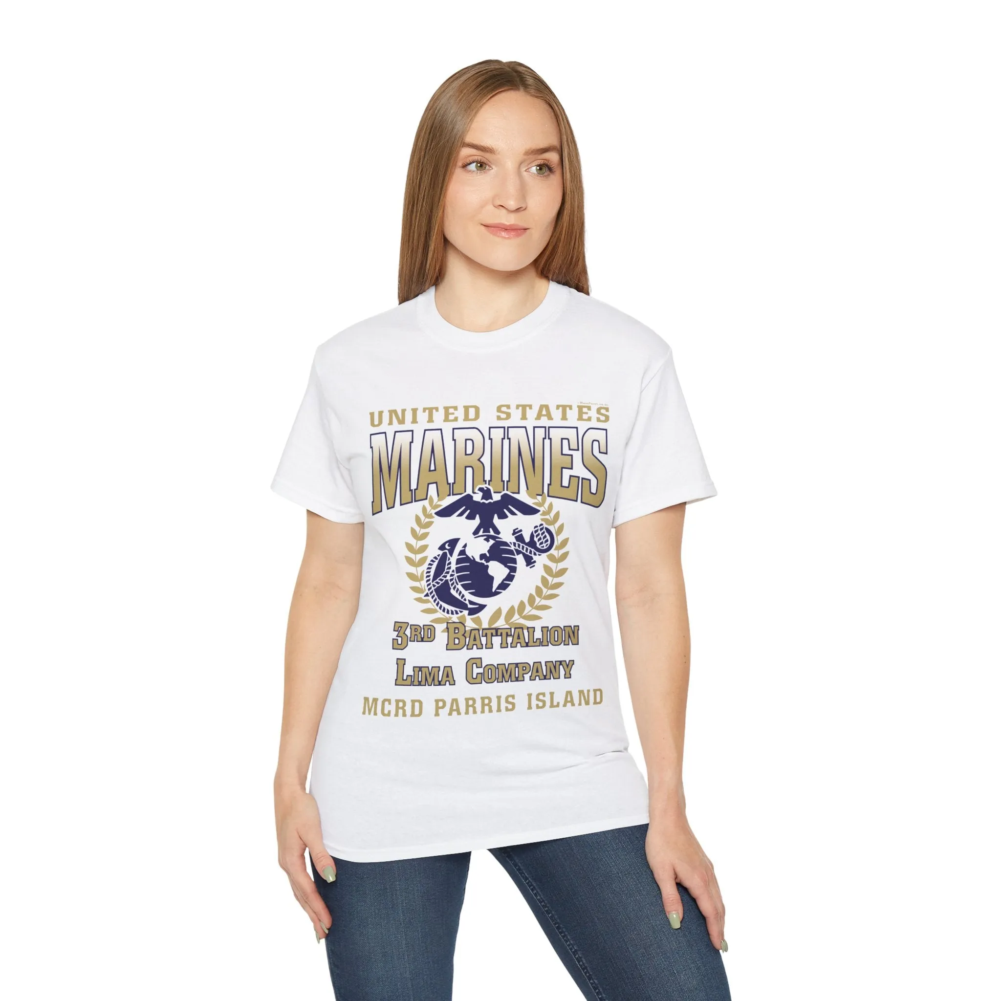 T-Shirt: Lima Co. MCRD Parris Island (EGA, Blank Back)