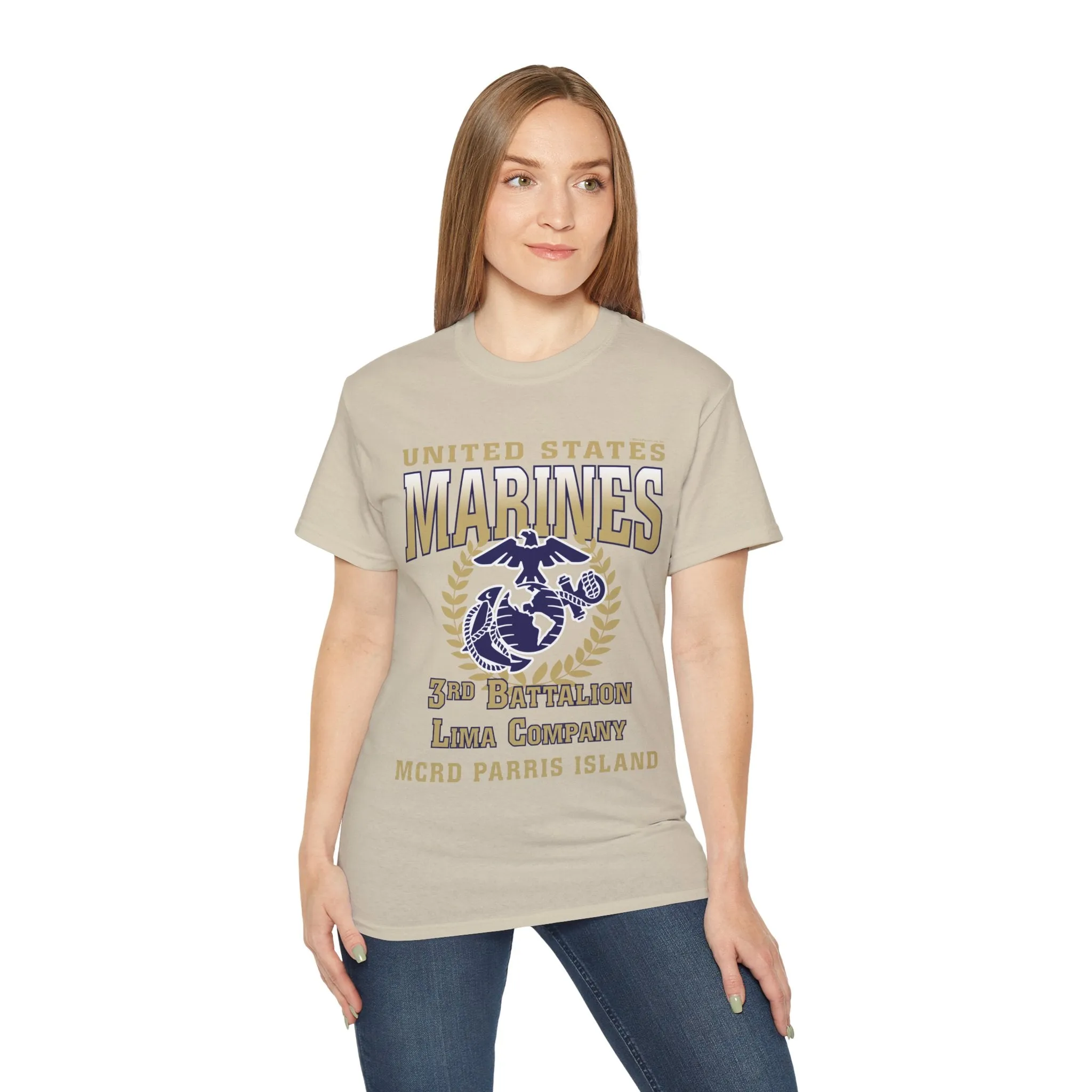 T-Shirt: Lima Co. MCRD Parris Island (EGA, Blank Back)