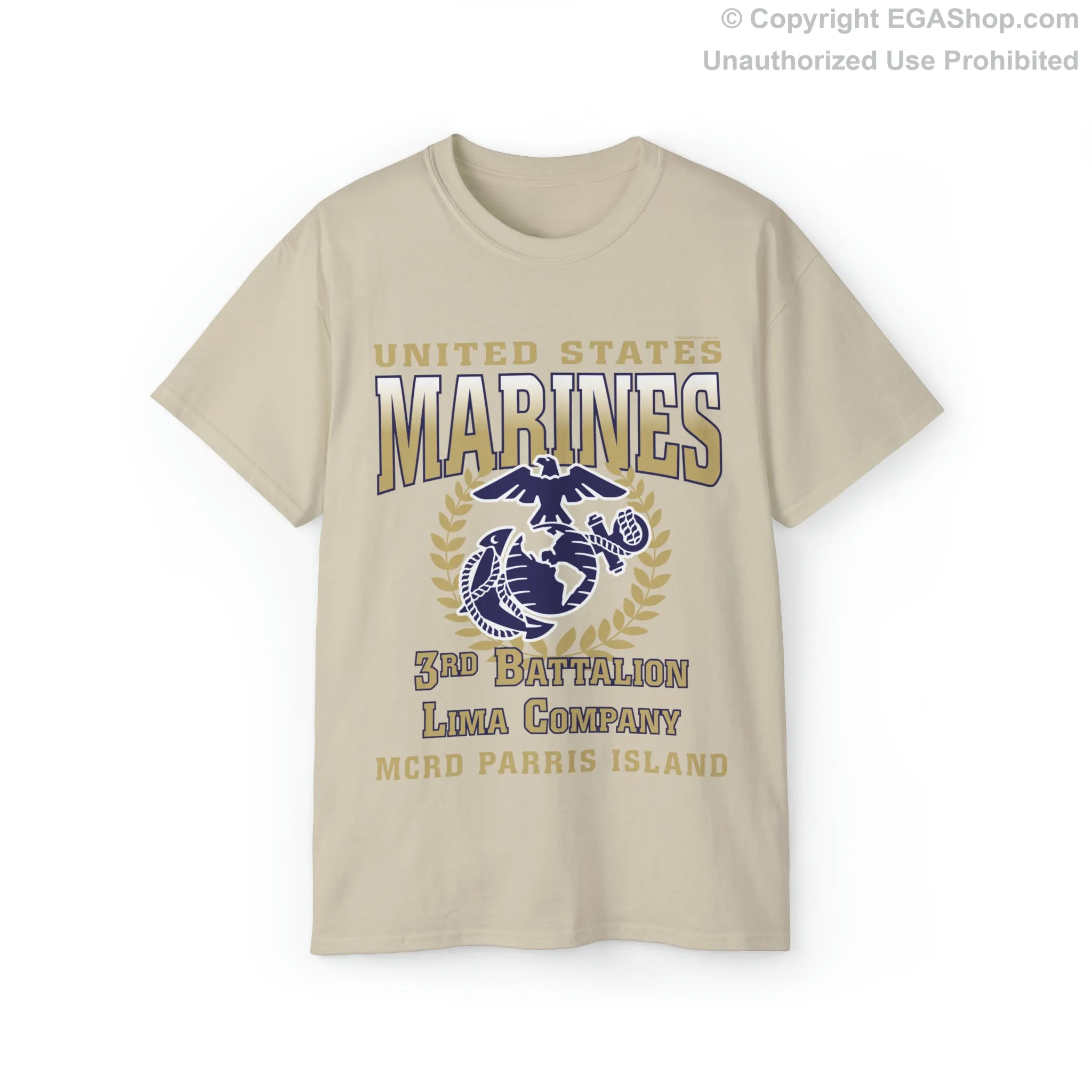 T-Shirt: Lima Co. MCRD Parris Island (EGA, Blank Back)