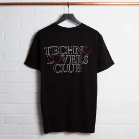 Techno Lovers Back Print - Tshirt - Black