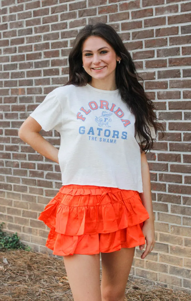 The Erin "Swamp" Vintage Cropped Tee (Vintage White)