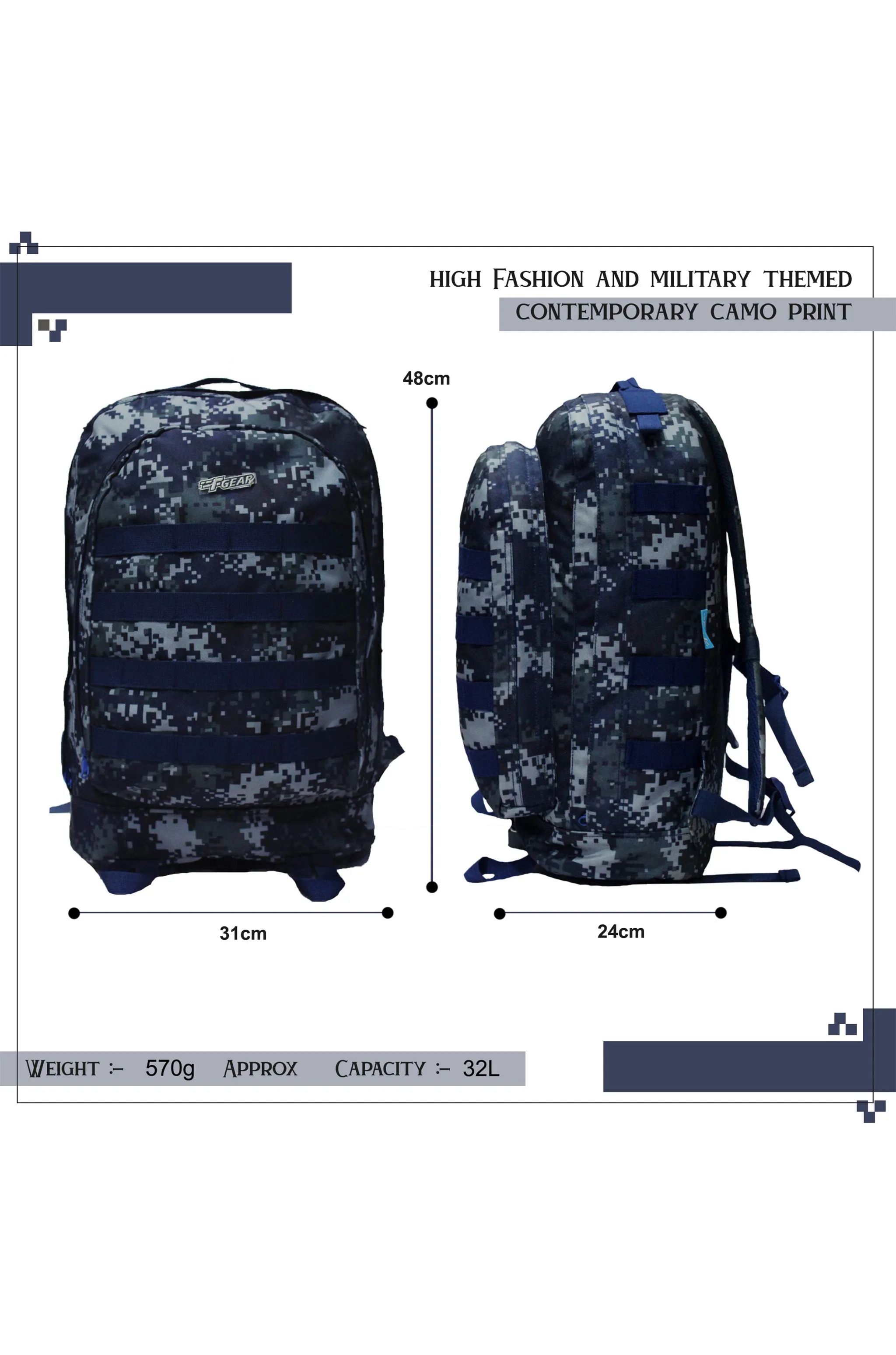 Tricoder 32L Marpat Navy Digital Camo Backpack