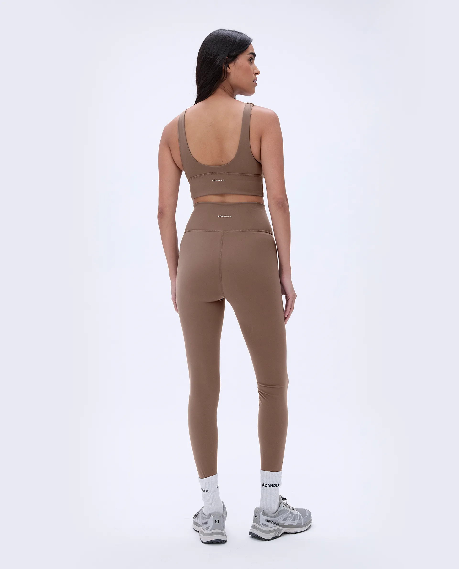 Ultimate Wrap Over Leggings - Pebble Brown