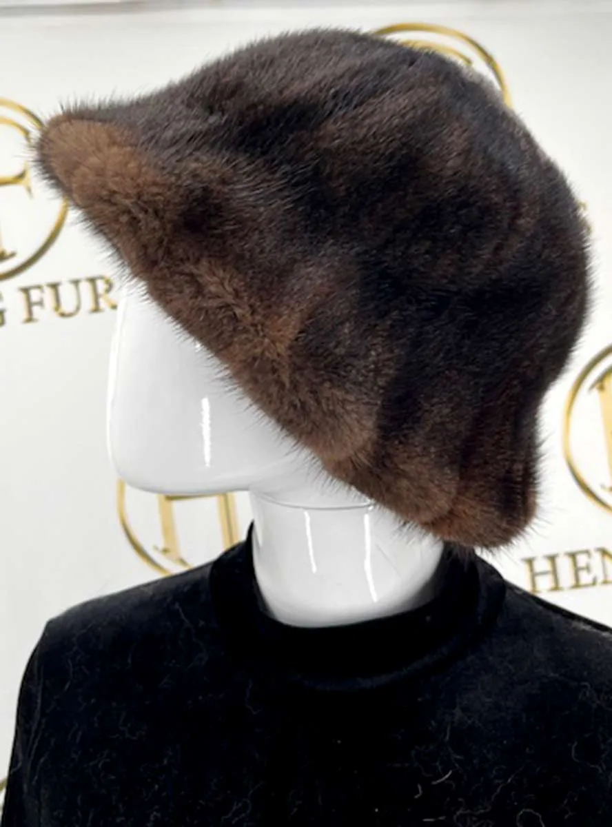 Unisex Mink Fur Bucket Hat