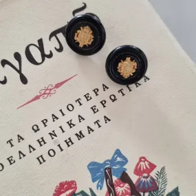 Vintage earrings - Black/gold