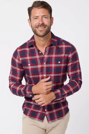 Vintage Red Plaid Flannel Shirt