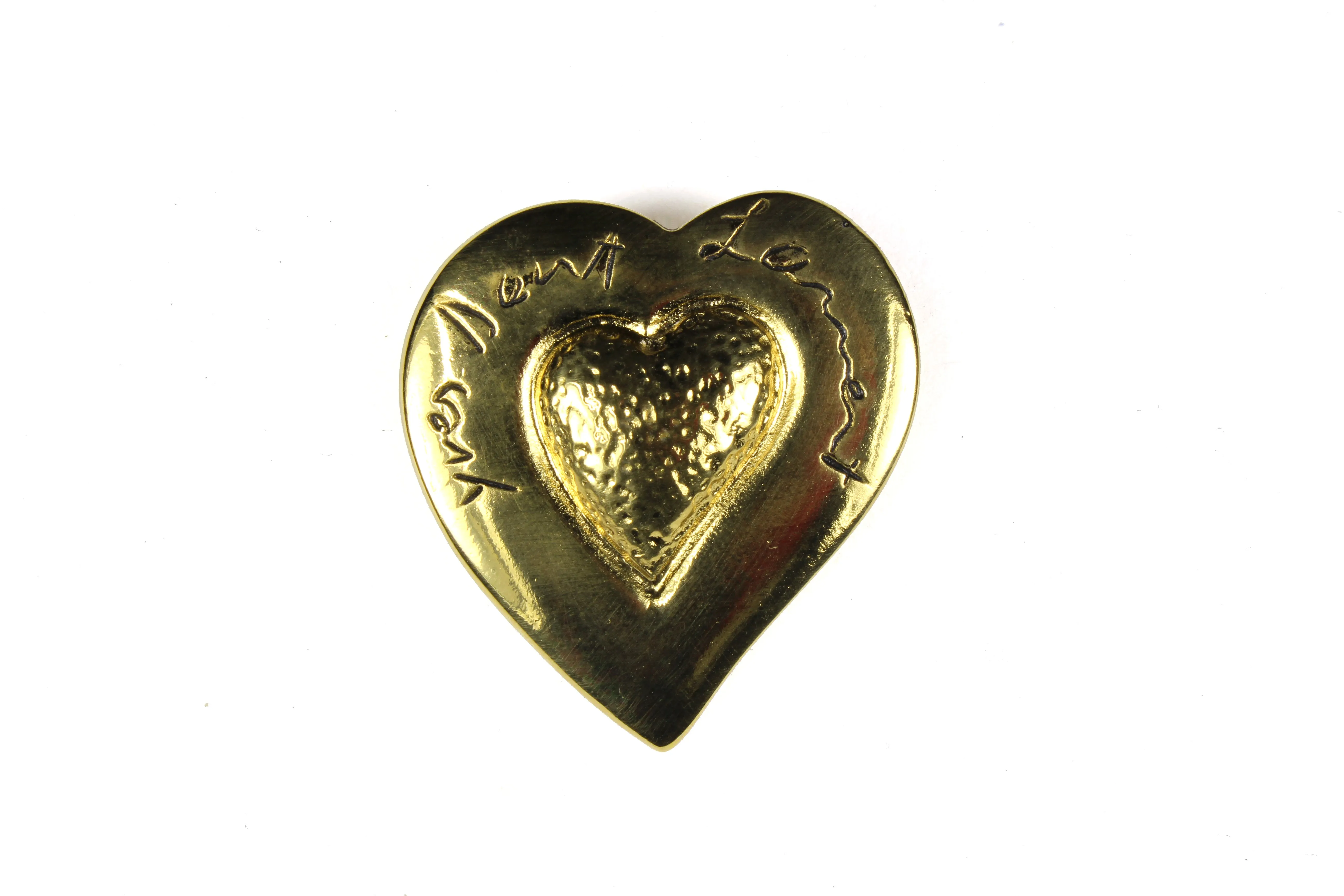 YVES SAINT LAURENT heart brooch