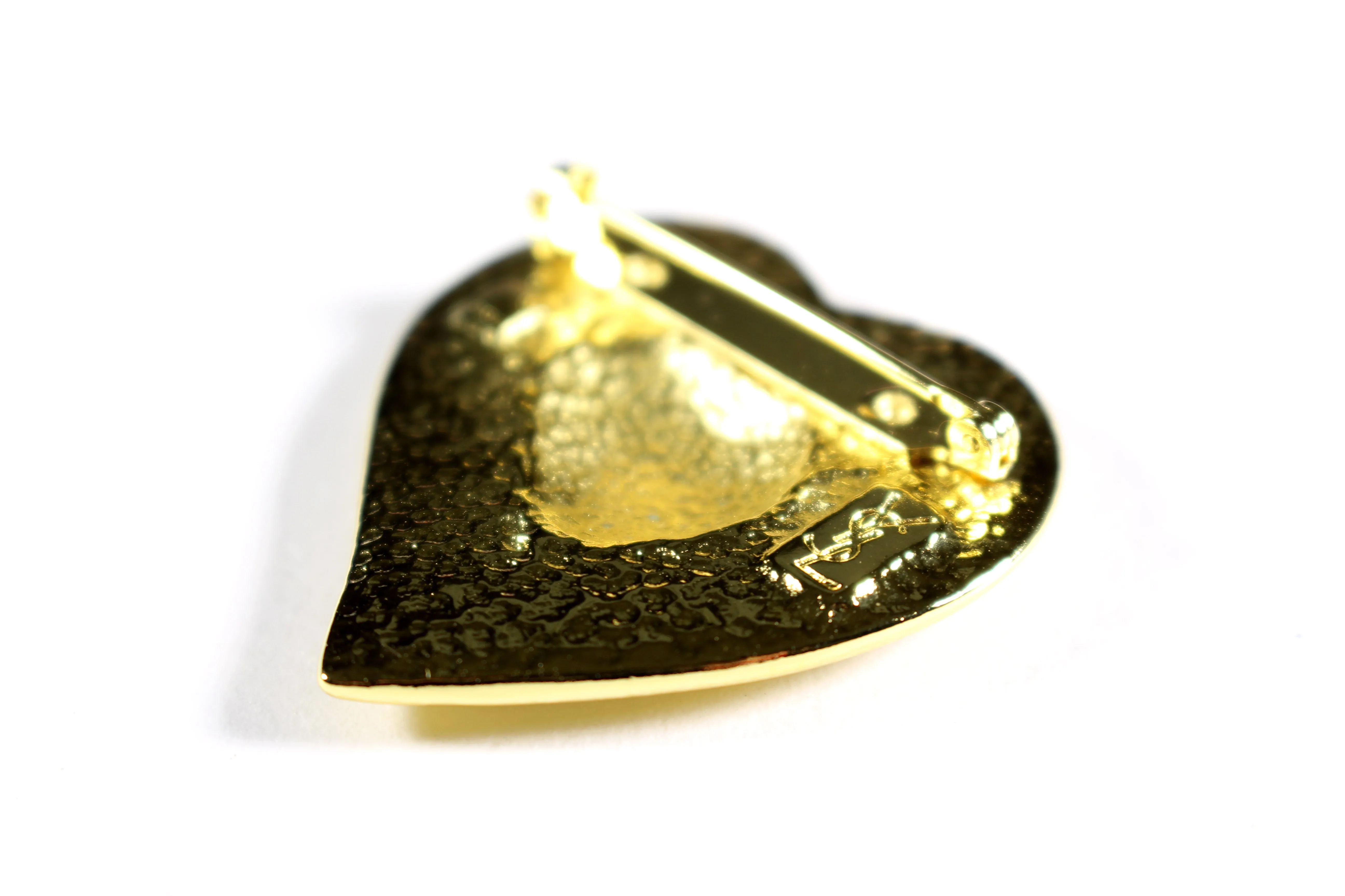 YVES SAINT LAURENT heart brooch